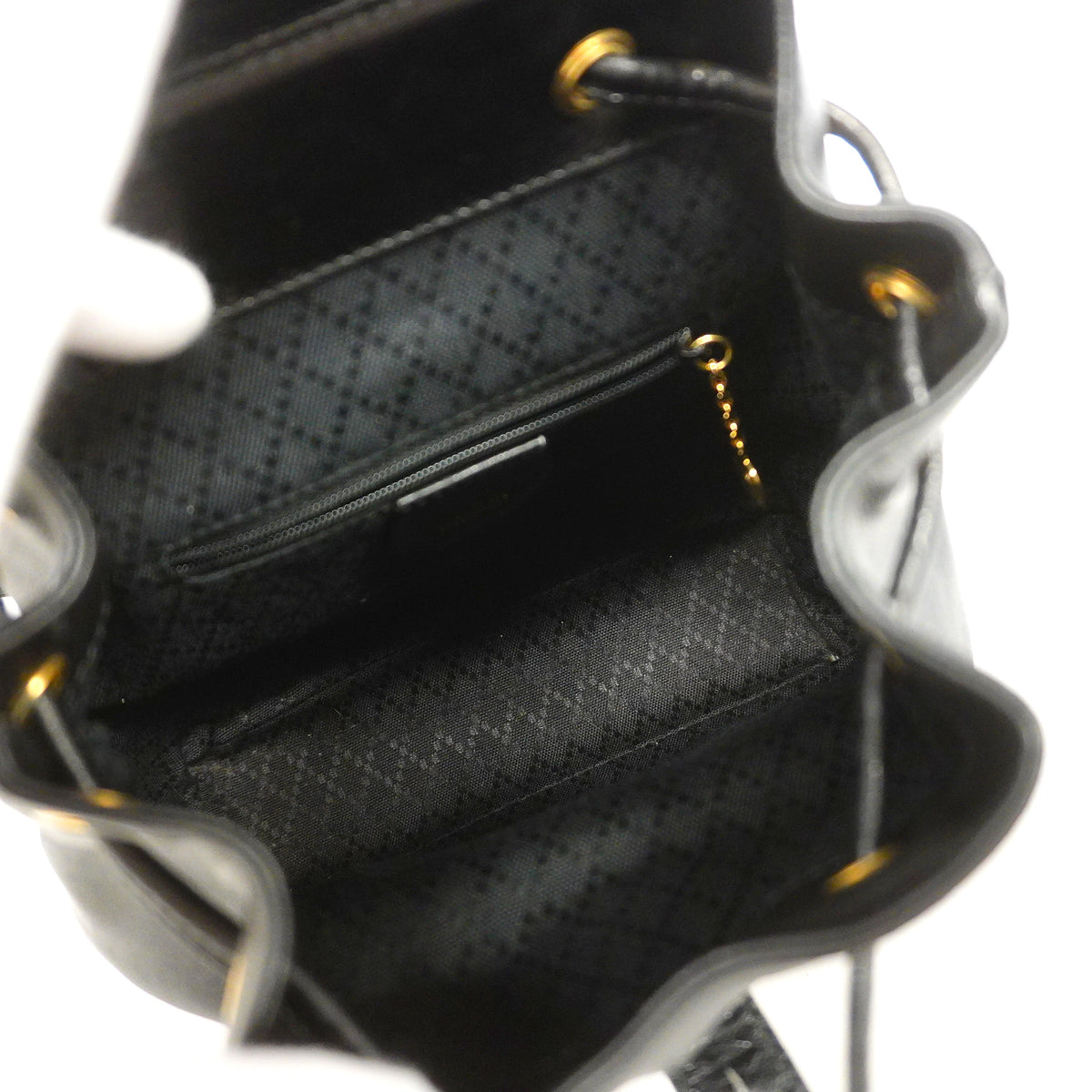 【6hc1920-k】グッチ リュック・デイパック バンブー 003 1705 0030 レザー ブラック ゴールド金具【中古】レディース