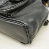 【6hc1920-k】グッチ リュック・デイパック バンブー 003 1705 0030 レザー ブラック ゴールド金具【中古】レディース