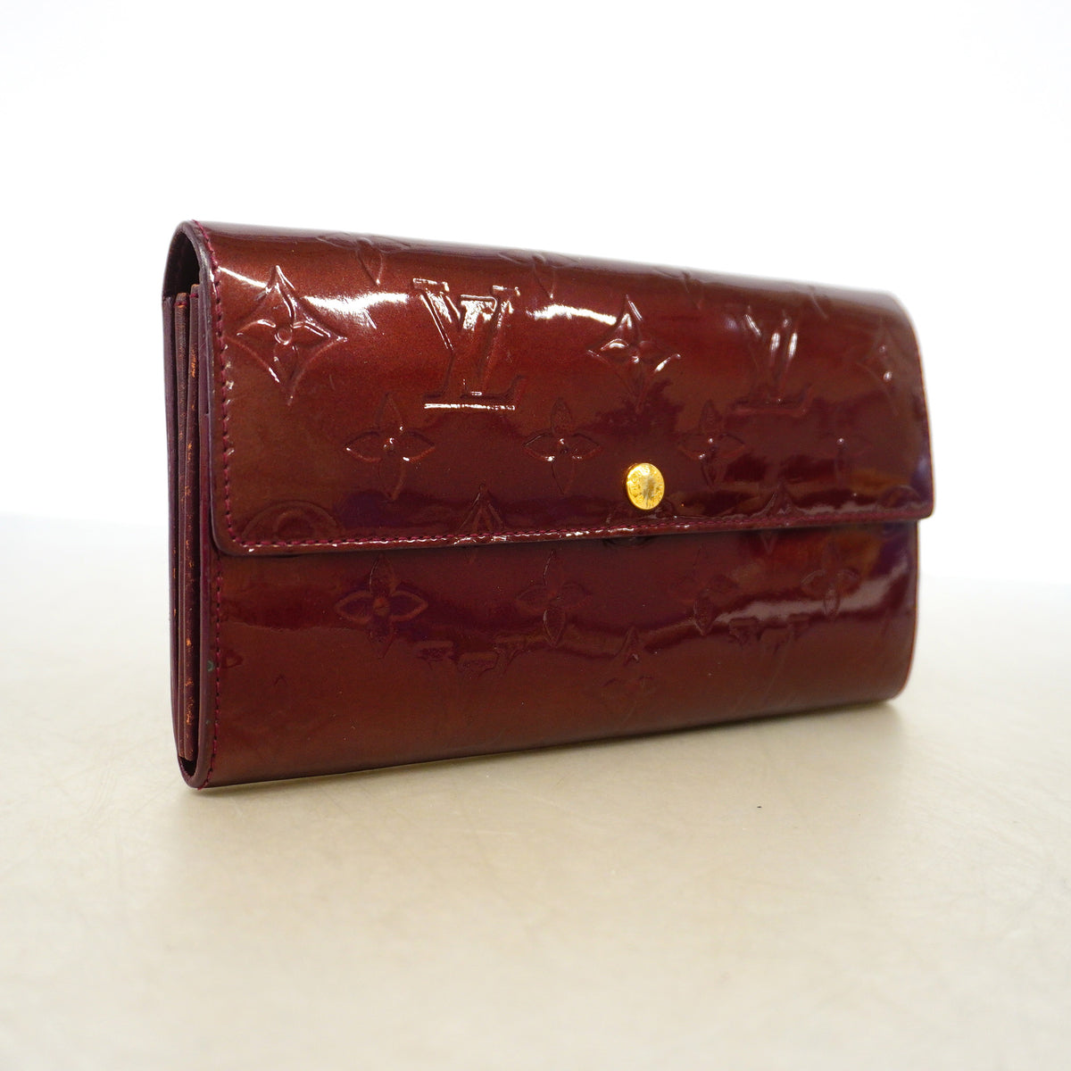 【6hc1926-k】ルイヴィトン 長財布 ヴェルニ ポルトフォイユサラ M91521 ルージュフォーヴィスト【中古】レディース