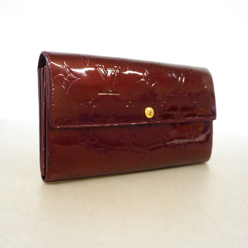 【6hc1926-k】ルイヴィトン 長財布 ヴェルニ ポルトフォイユサラ M91521 ルージュフォーヴィスト【中古】レディース