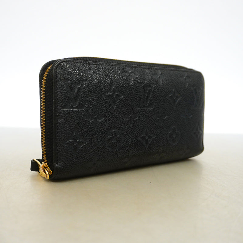 【6hc1927-k】ルイヴィトン 長財布 モノグラム・アンプラント ジッピーウォレット M60571 ノワール【中古】メンズ レディース ユニセックス
