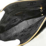 【6hc1931-k】シャネル トートバッグ チョコバー キャビアスキン ブラック ゴールド金具【中古】レディース