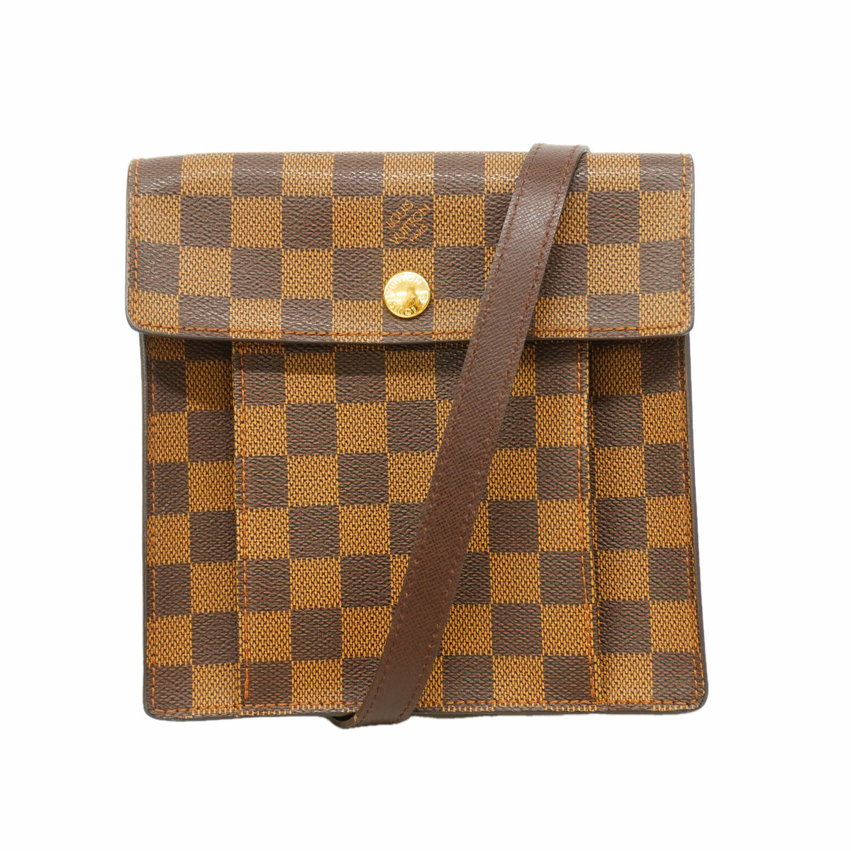 【6hc1936-k】ルイヴィトン ショルダーバッグ ダミエ ピムリコ N45272 エベヌ【中古】レディース