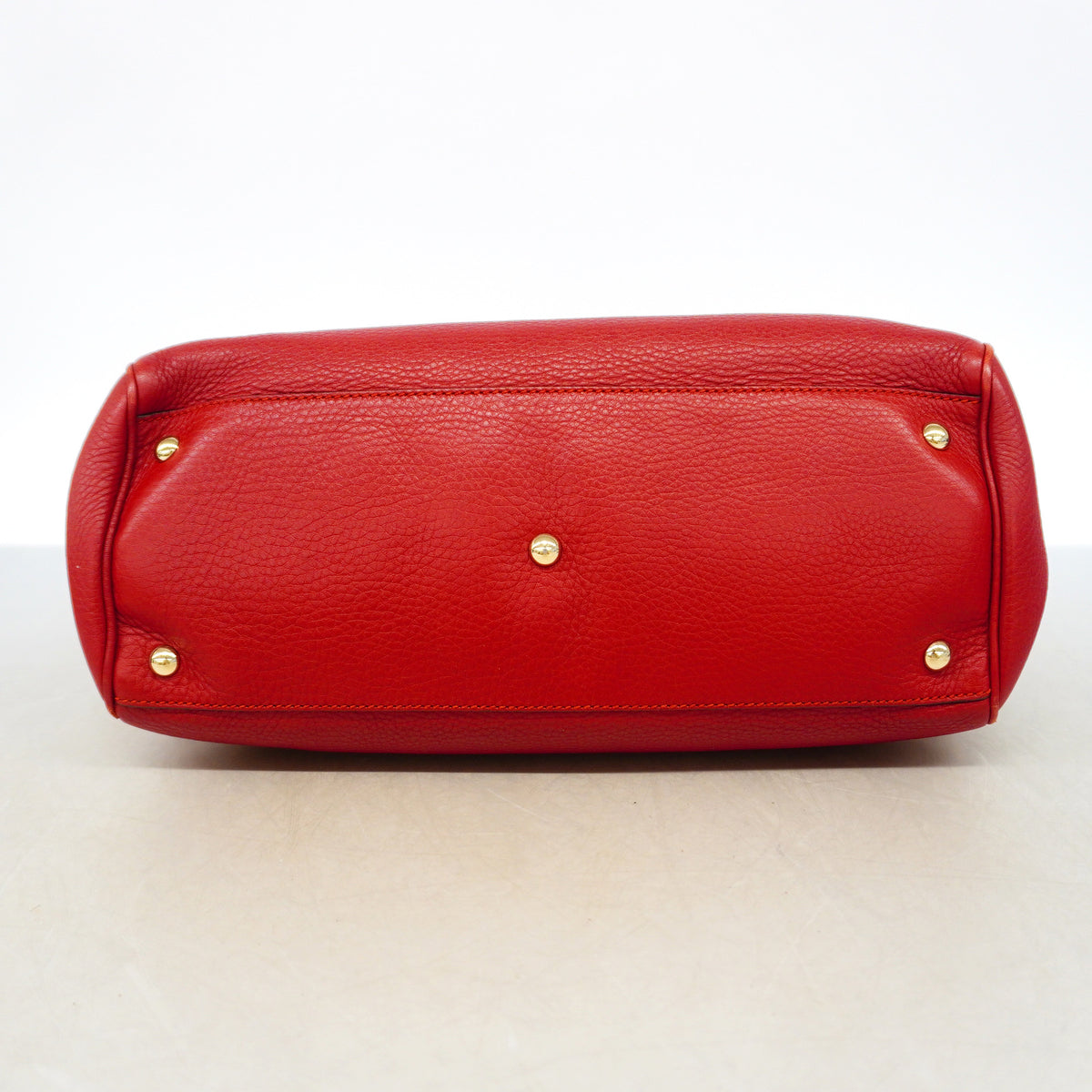【6hc1948-k】グッチ ハンドバッグ バンブー 323660 レザー レッド シャンパンゴールド金具 2wayバッグ【中古】レディース