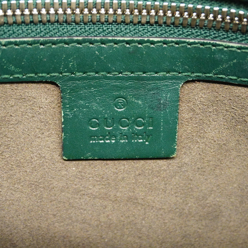 【6hc1962-k】グッチ ショルダーバッグ グッチシマ 429004 レザー グリーン シルバー金具【中古】メンズ