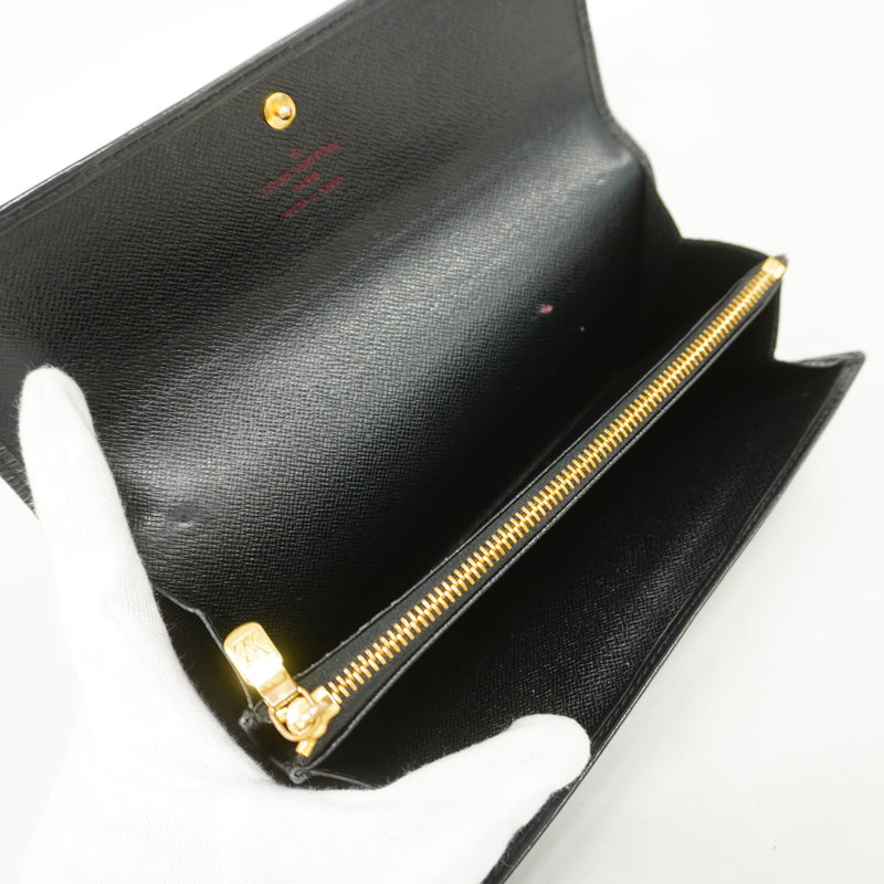 【6hc1968-k】ルイヴィトン 長財布 エピ ポルトモネクレディ M63592 ノワール【中古】レディース
