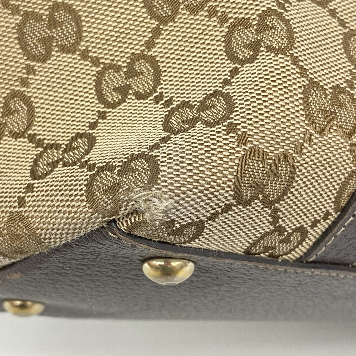 【6hc1982-k】グッチ トートバッグ GGキャンバス 141470 キャンバス ベージュ シャンパンゴールド金具【中古】レディース