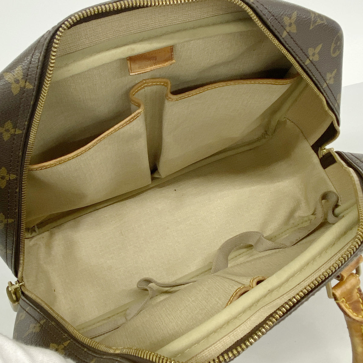 【6hc2009】ルイヴィトン ハンドバッグ モノグラム ドーヴィル M47270 ブラウン【中古】レディース