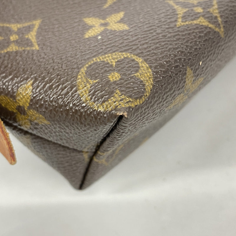 【6hc2012】ルイヴィトン ポーチ モノグラム ポシェットコスメティックPM M47515 ブラウン【中古】レディース