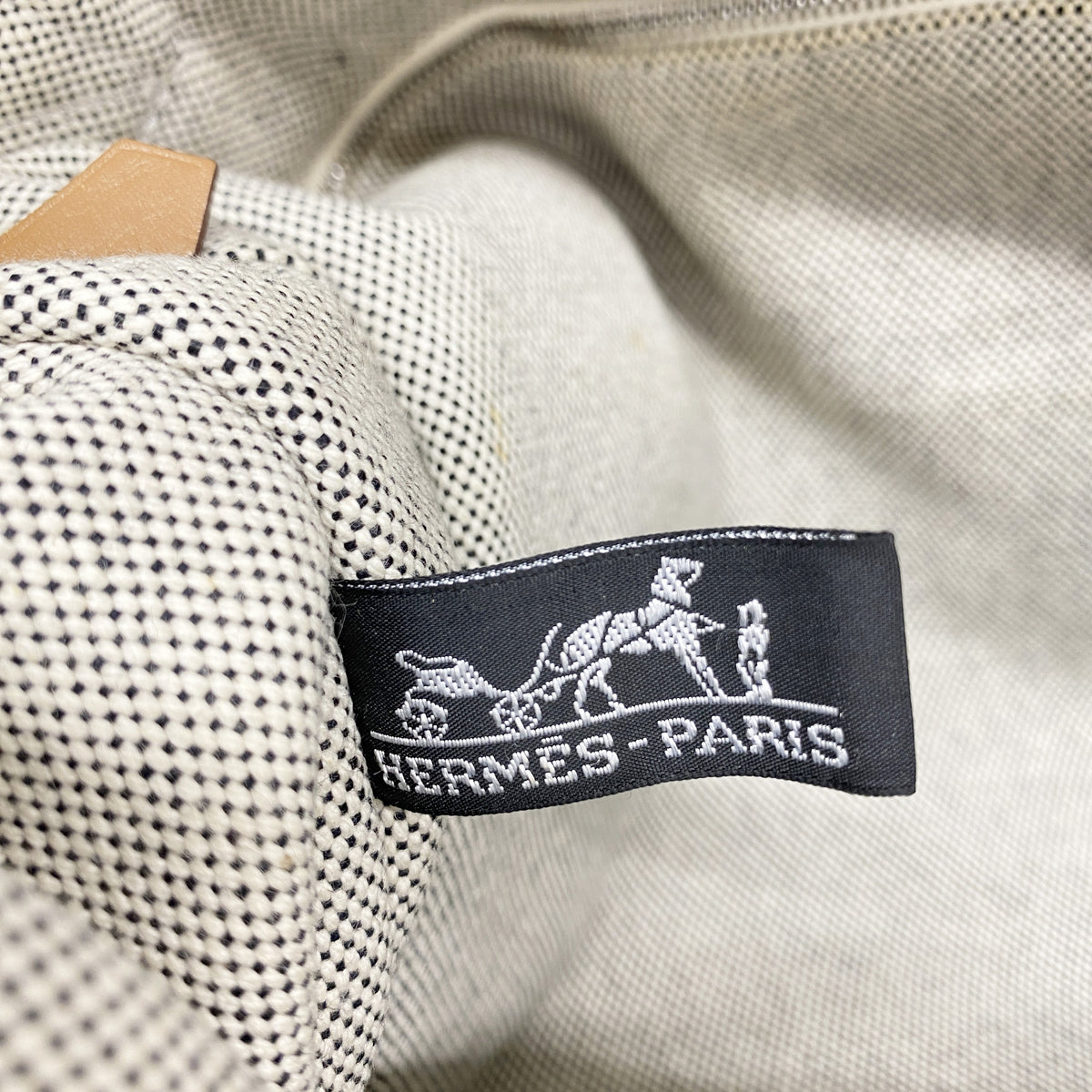 【6hc2025-k】エルメス トートバッグ ニューフールトゥMM キャンバス ブラック シルバー金具【中古】メンズ レディース ユニセックス
