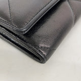 【6hc2030-k】シャネル 財布 シャネル19 ラムスキン ブラック ゴールド金具【中古】レディース