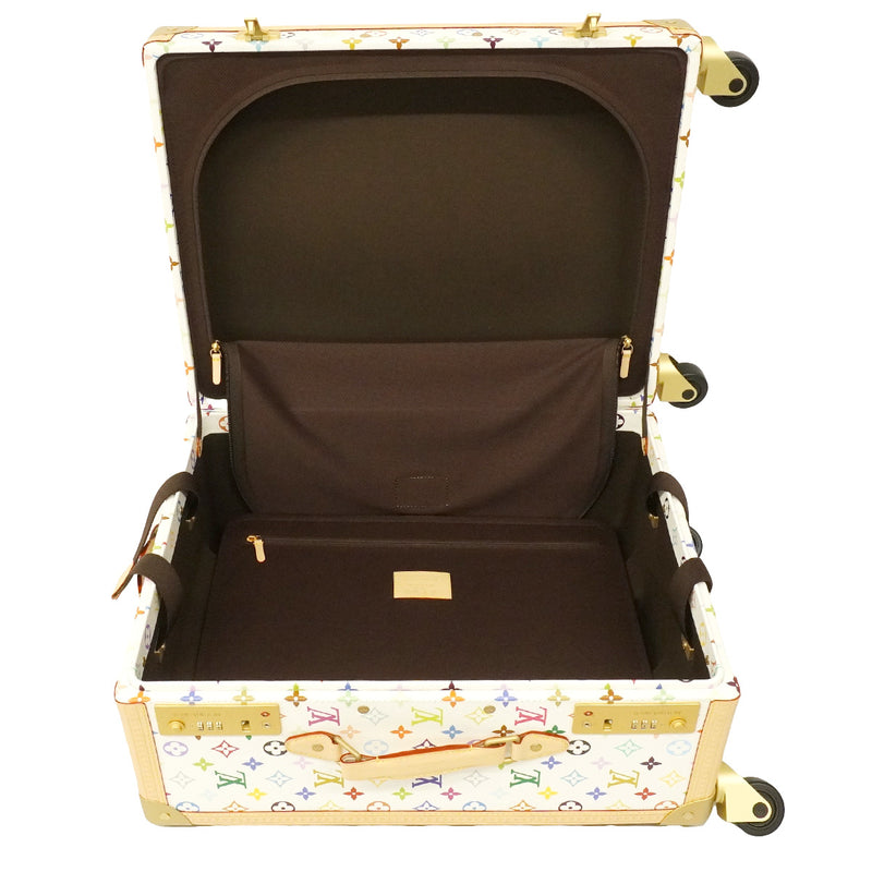 【6hc2043】ルイヴィトン キャリーバッグ モノグラム・マルチカラー ローリングトランク M13740 ブロン 村上隆コラボ【中古】メンズ レディース ユニセックス