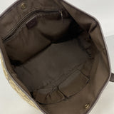 【6hc2051-k】グッチ トートバッグ GGキャンバス 169946 キャンバス ベージュ ブラウン ゴールド金具【中古】レディース