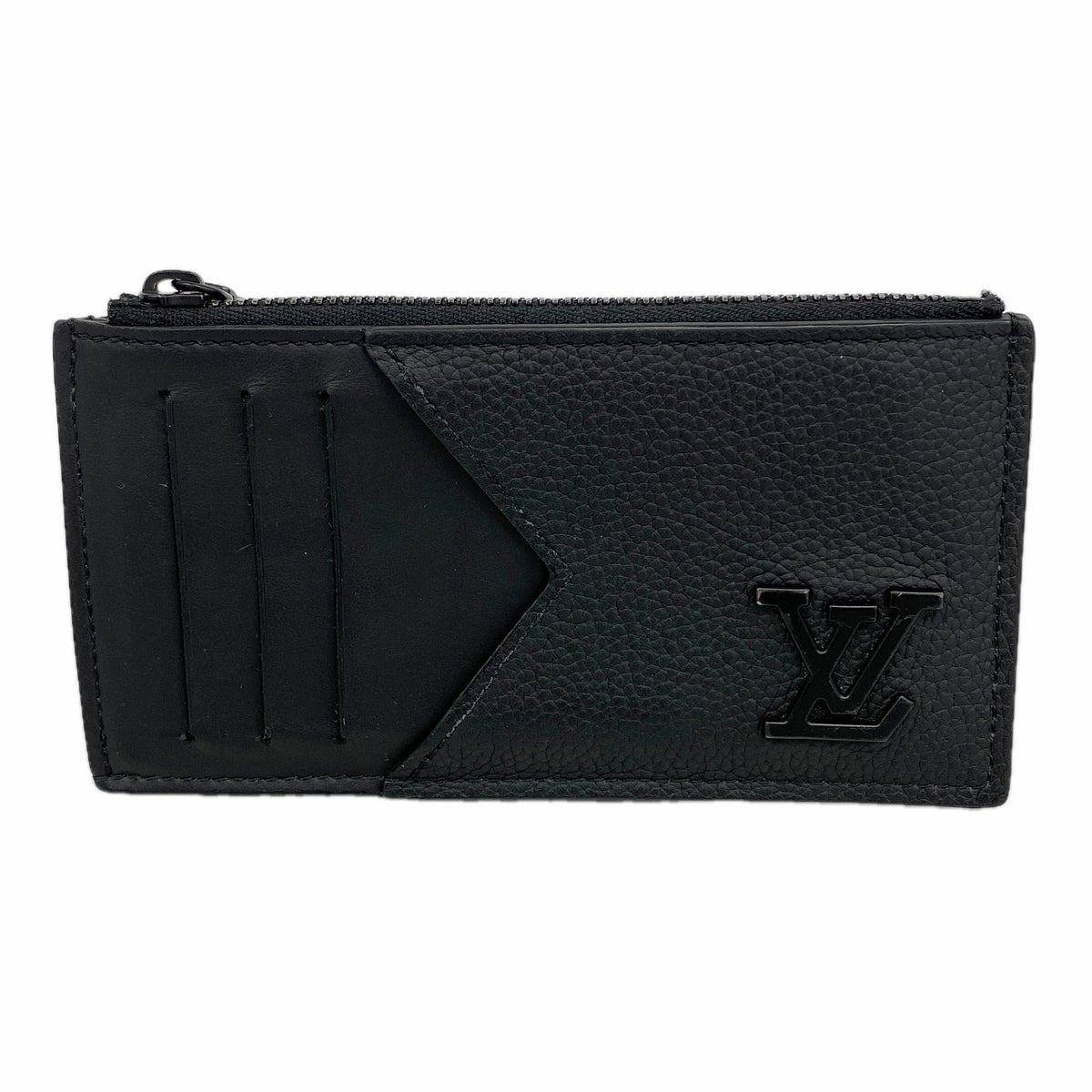 【6hc2056-k】ルイヴィトン コインケース LVアエログラム コインカードホルダー M82068 ブラック【中古】メンズ