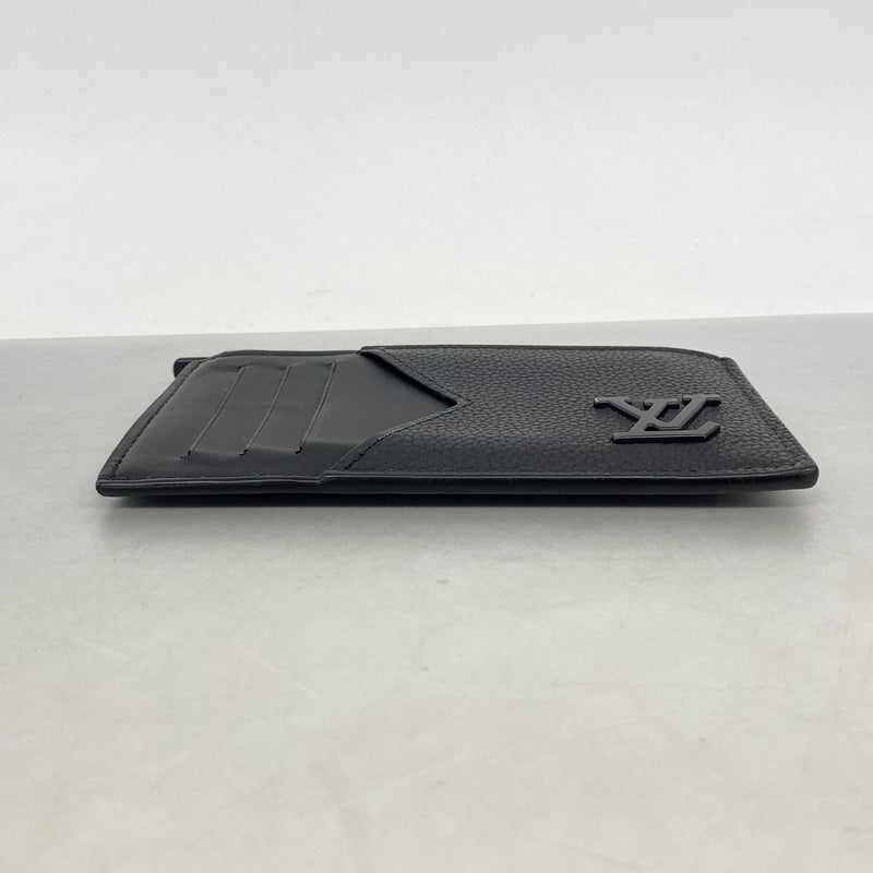 【6hc2056-k】ルイヴィトン コインケース LVアエログラム コインカードホルダー M82068 ブラック【中古】メンズ