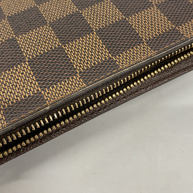 【6hc2058-k】ルイヴィトン 長財布 ダミエ ポルトモネジップ N61728 エベヌ【中古】メンズ レディース ユニセックス