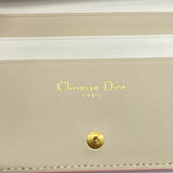 【6hc2063】クリスチャンディオール 財布 カナージュ レザー ピンク ゴールド金具【中古】レディース