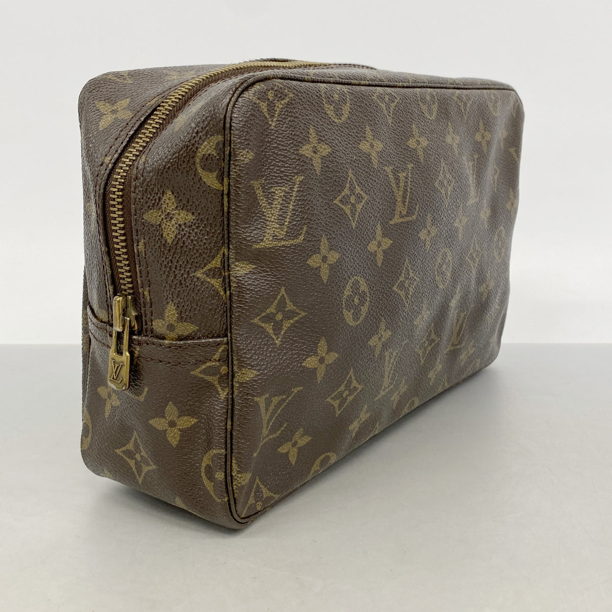 【6hc2071】ルイヴィトン ポーチ モノグラム トゥルーストワレット28 M47522 ブラウン【中古】レディース