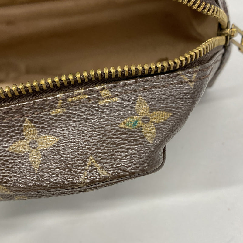 【6hc2071】ルイヴィトン ポーチ モノグラム トゥルーストワレット28 M47522 ブラウン【中古】レディース