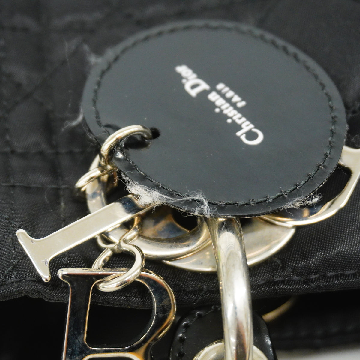 【6hc2094】クリスチャンディオール ハンドバッグ レディディオール ナイロン ブラック シルバー金具【中古】レディース