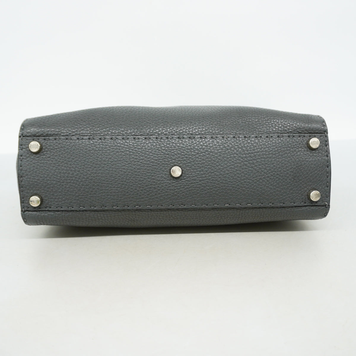【6hc2095】フェンディ ハンドバッグ ピーカブー レザー グレー シルバー金具 2wayバック【中古】レディース