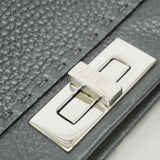 【6hc2095】フェンディ ハンドバッグ ピーカブー レザー グレー シルバー金具 2wayバック【中古】レディース