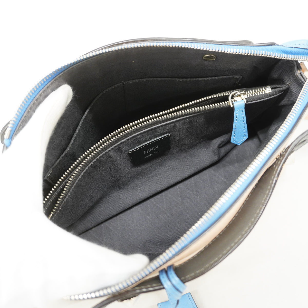 【6hc2096】フェンディ ハンドバッグ バイザウェイ レザー ピンクベージュ シルバー金具 2wayバック【中古】レディース