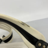 【6hc2100】クリスチャンディオール ハンドバッグ ヴァイブ レザー ブラック ホワイト ゴールド金具 2wayバック【中古】レディース