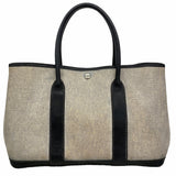【6hc2101】エルメス トートバッグ ガーデンパーティPM トワルアッシュ ブラック シルバー金具 □F刻印【中古】レディース