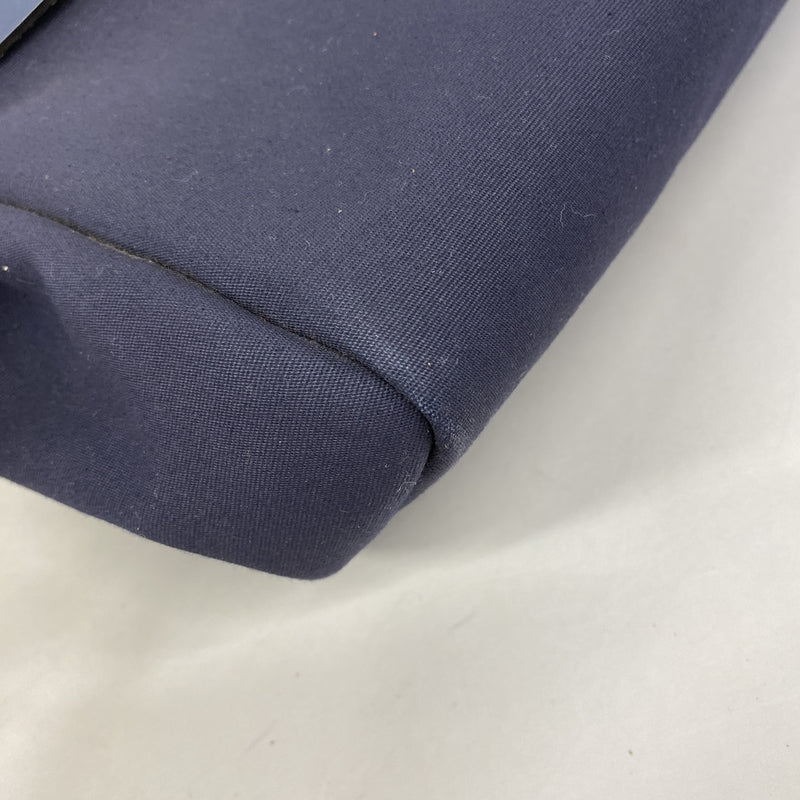 【6hc2102】エルメス トートバッグ エールバッグカバス トワルアッシュ ネイビー シルバー金具 □F刻印【中古】レディース