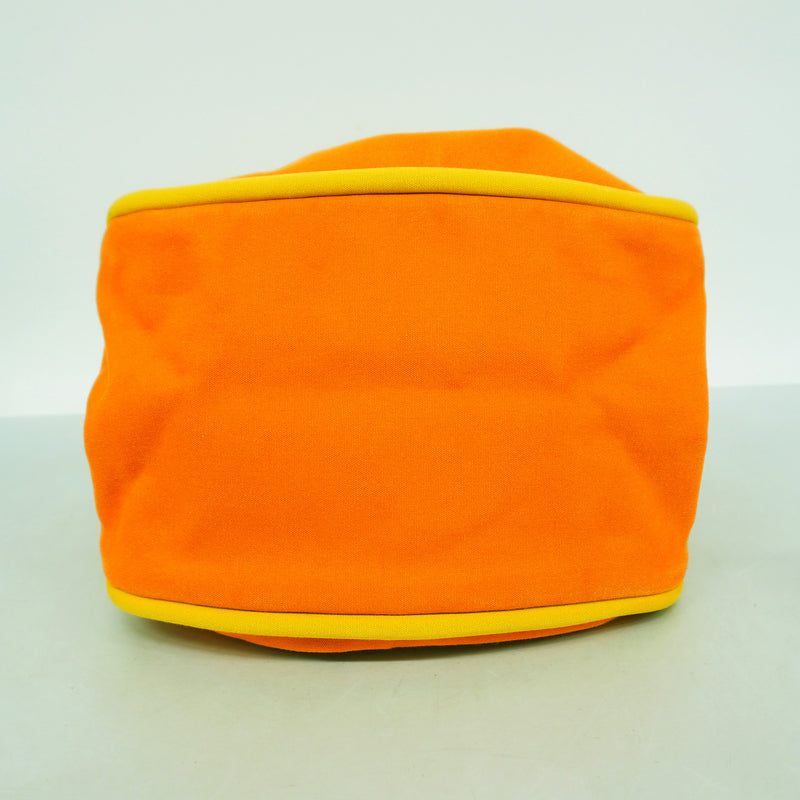【6hc2105】エルメス トートバッグ サックカバPM キャンバス オレンジ イエロー シルバー金具【中古】レディース