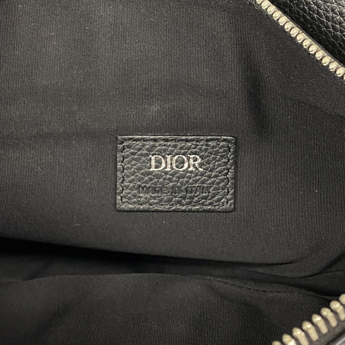 【6hc2125】クリスチャンディオール ボディバッグ サドルバッグ レザー ブラック シルバー金具【中古】メンズ