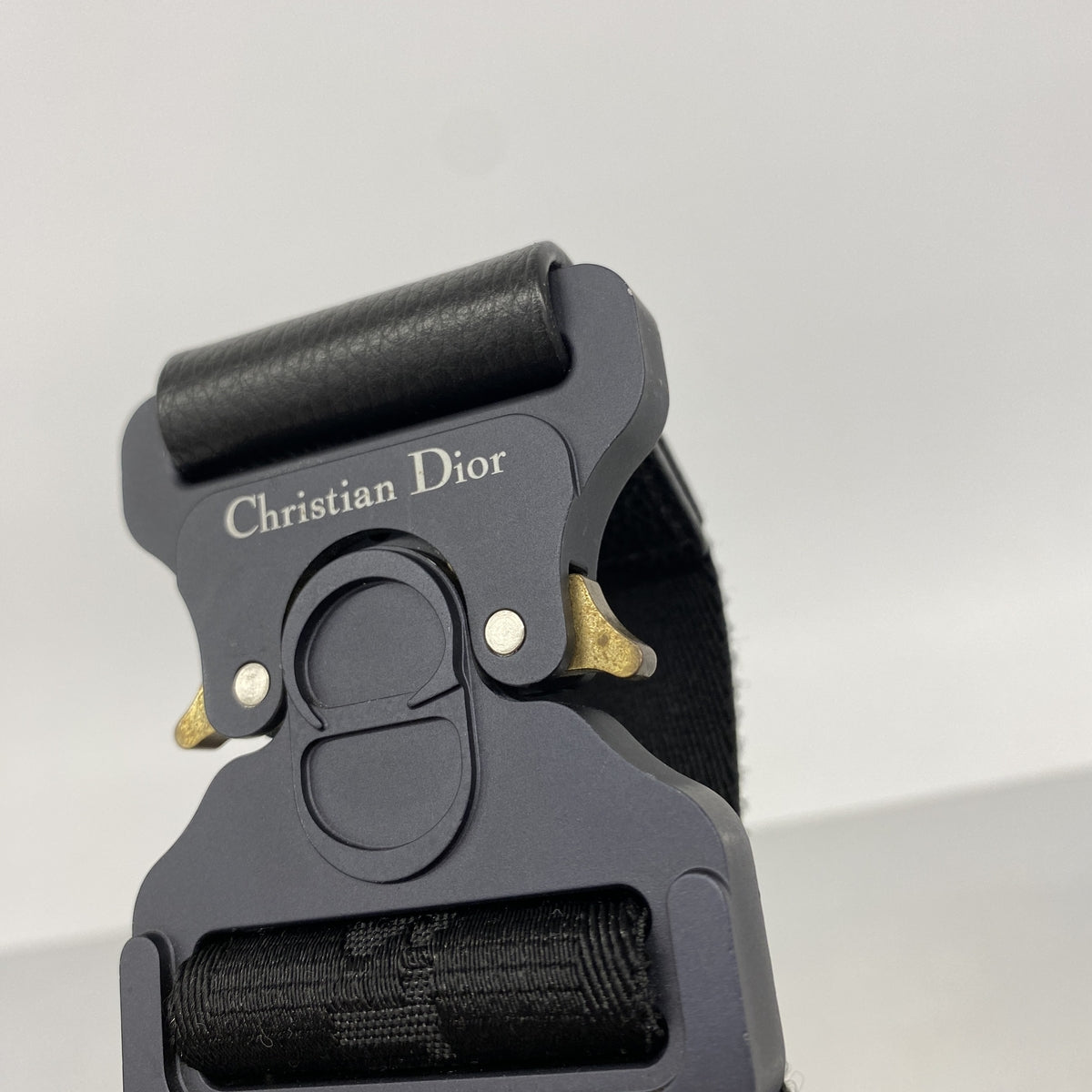 【6hc2125】クリスチャンディオール ボディバッグ サドルバッグ レザー ブラック シルバー金具【中古】メンズ