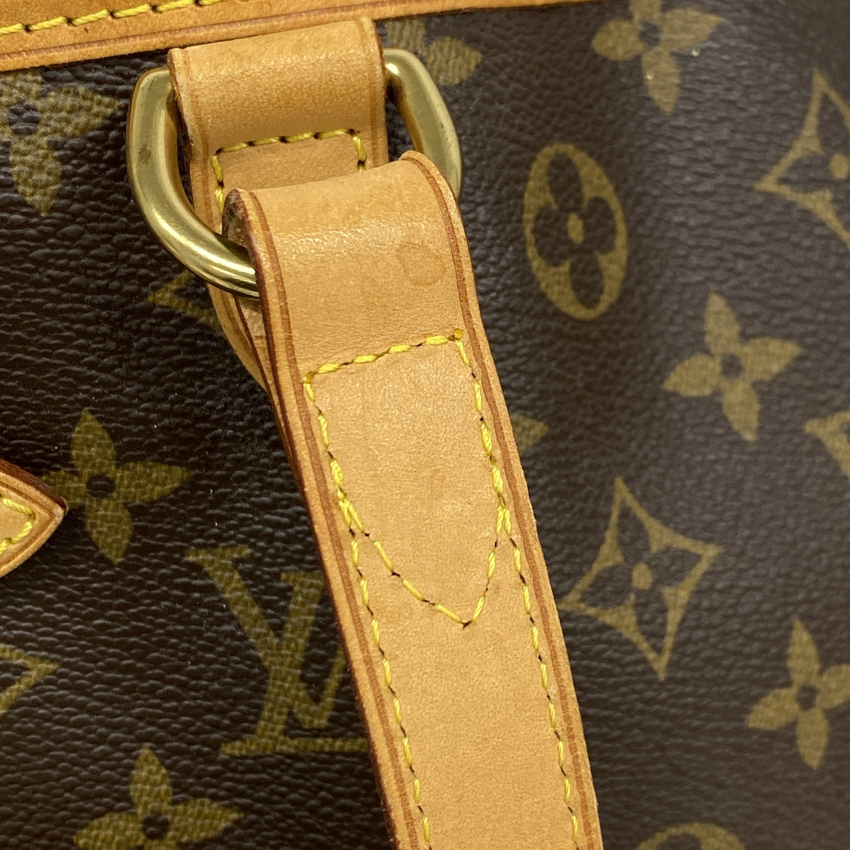 【6hc2137】ルイヴィトン トートバッグ モノグラム バティニョールオリゾンタル M51154 ブラウン【中古】レディース