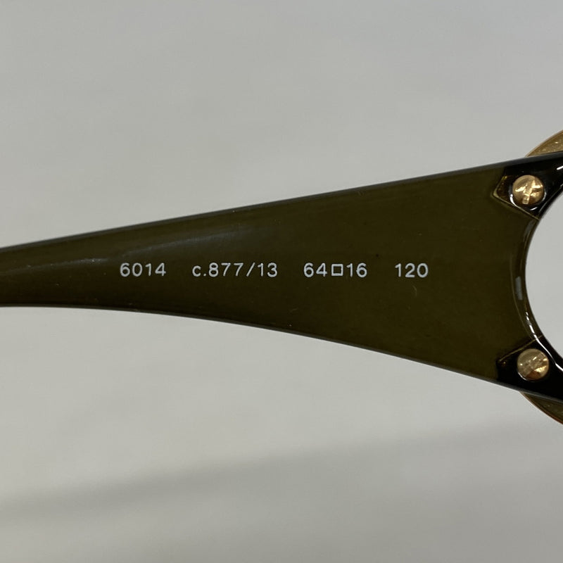【6hc2154】シャネル サングラス 6014 プラスチック ブラウン ゴールド金具【中古】レディース