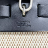 【6hc2165】エルメス ハンドバッグ エールバッグPM トワルGM ブラック シルバー金具 □G刻印【中古】レディース