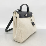 【6hc2165】エルメス ハンドバッグ エールバッグPM トワルGM ブラック シルバー金具 □G刻印【中古】レディース