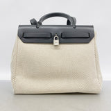 【6hc2165】エルメス ハンドバッグ エールバッグPM トワルGM ブラック シルバー金具 □G刻印【中古】レディース
