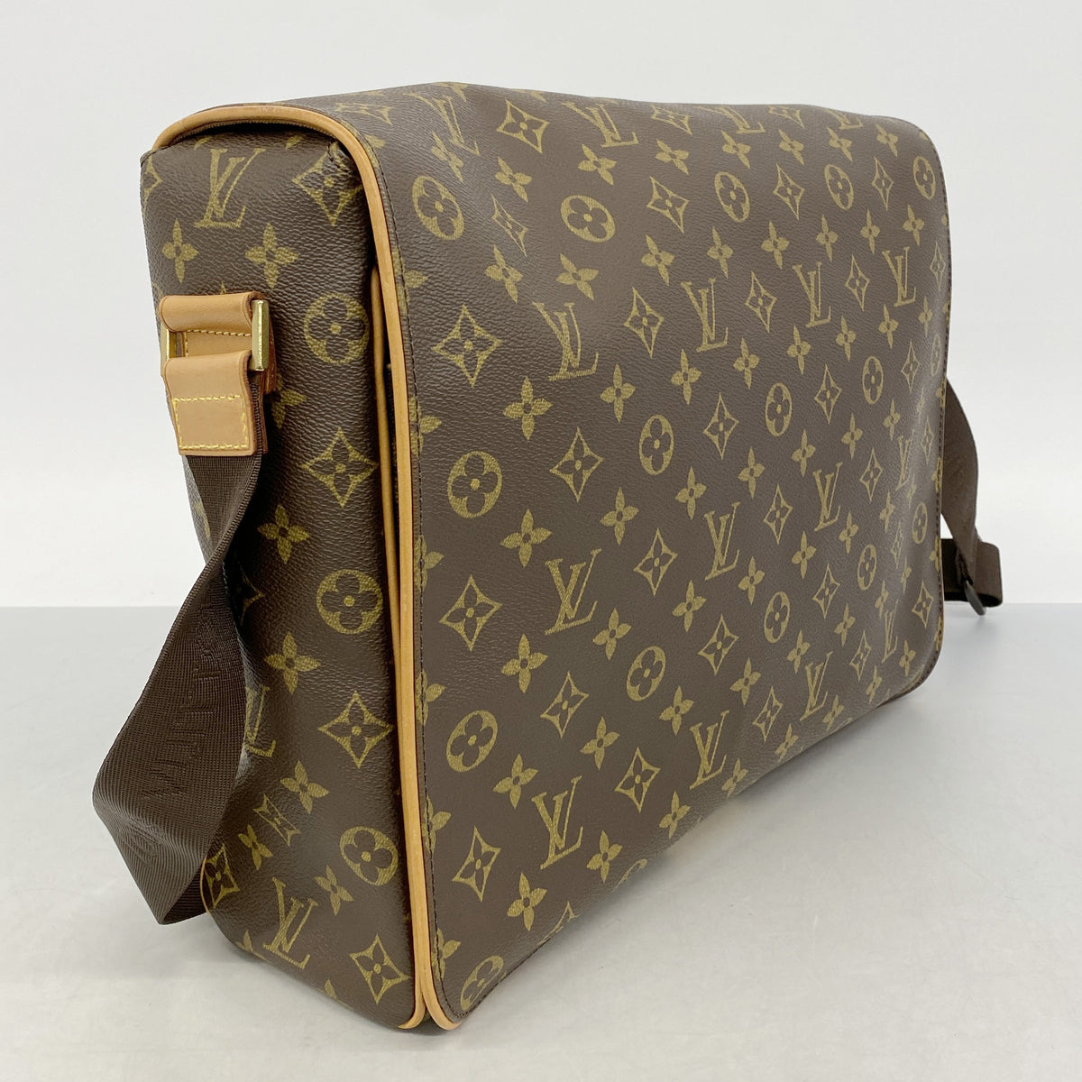 【6hc2183】ルイヴィトン ショルダーバッグ モノグラム アベス M45257 ブラウン【中古】メンズ レディース ユニセックス