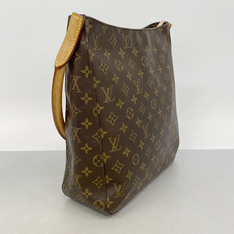 【6hc2184】ルイヴィトン ショルダーバッグ モノグラム ルーピングGM M51145 ブラウン【中古】レディース