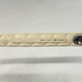 【6hc2191】シャネル サングラス マトラッセ 5289-Q-A プラスチック ブラック ホワイト シルバー金具【中古】レディース