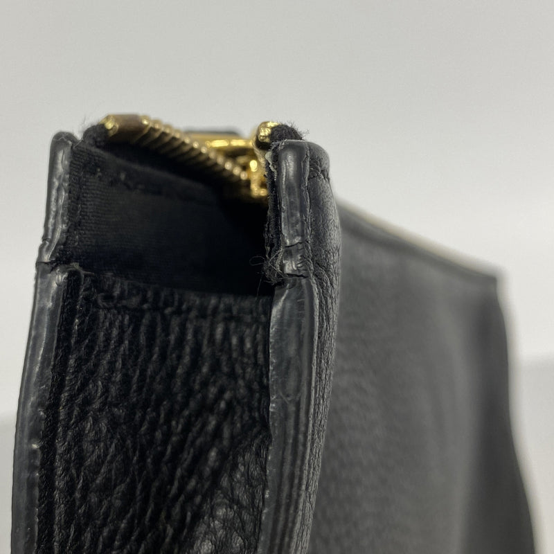 【6hc2193】フェンディ クラッチバッグ モンスター レザー ブラック ゴールド金具【中古】メンズ