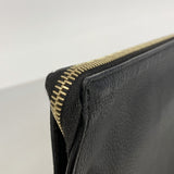 【6hc2193】フェンディ クラッチバッグ モンスター レザー ブラック ゴールド金具【中古】メンズ