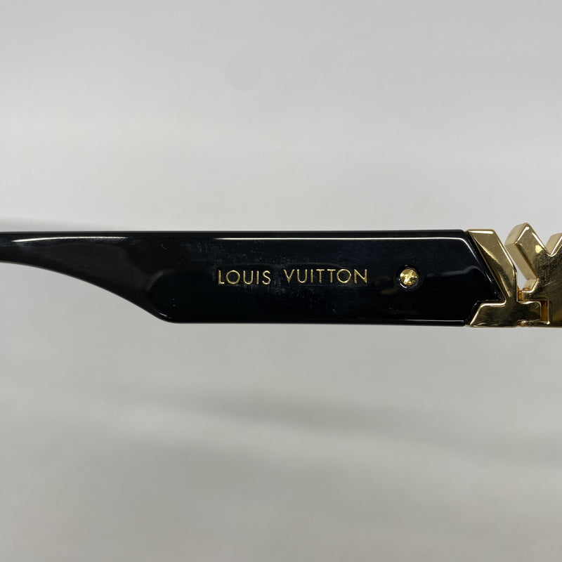 【6hc2200】ルイヴィトン サングラス LVGO4ラウンド Z2378E ブラック【中古】レディース