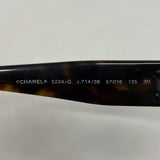 【6hc2201】シャネル サングラス 5234-Q ダークブラウン ゴールド金具【中古】レディース