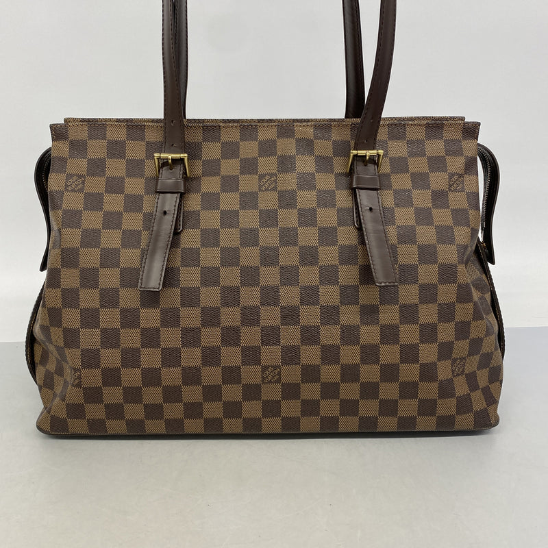 【6hc2208】ルイヴィトン ショルダーバッグ ダミエ チェルシー N51119 エベヌ【中古】レディース