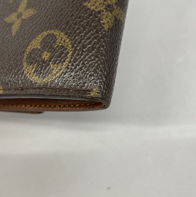 【6hc2211】ルイヴィトン 長財布 モノグラム ポシェットポルトモネクレディ M61726 ブラウン【中古】レディース