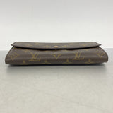 【6hc2211】ルイヴィトン 長財布 モノグラム ポシェットポルトモネクレディ M61726 ブラウン【中古】レディース