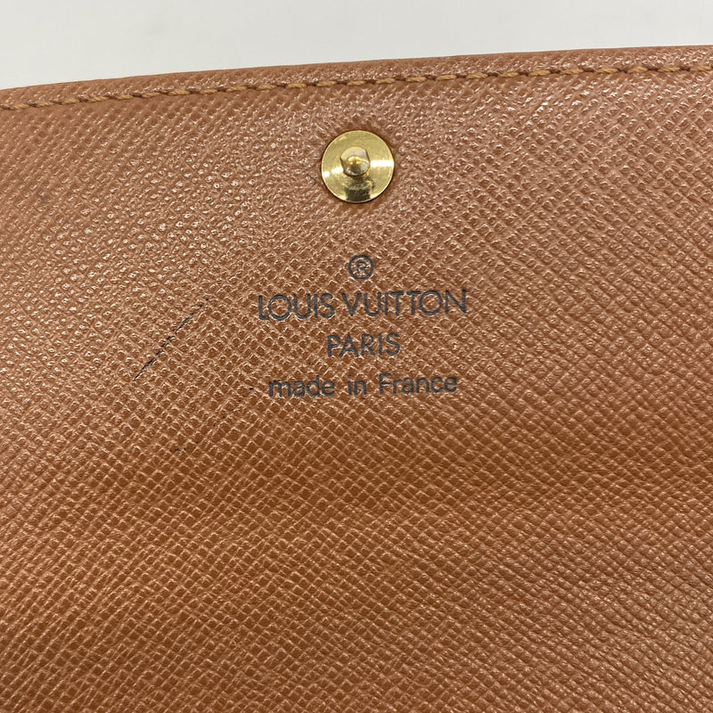 【6hc2211】ルイヴィトン 長財布 モノグラム ポシェットポルトモネクレディ M61726 ブラウン【中古】レディース