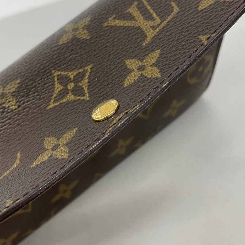 【6hc2211】ルイヴィトン 長財布 モノグラム ポシェットポルトモネクレディ M61726 ブラウン【中古】レディース